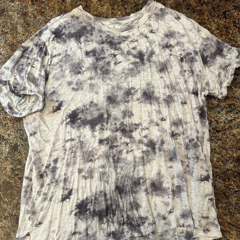 Maurices Black and White Ribbed Relaxed T-Shirt